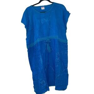 NWT Aloha Blue Embroidered Swim Suit Cover Up